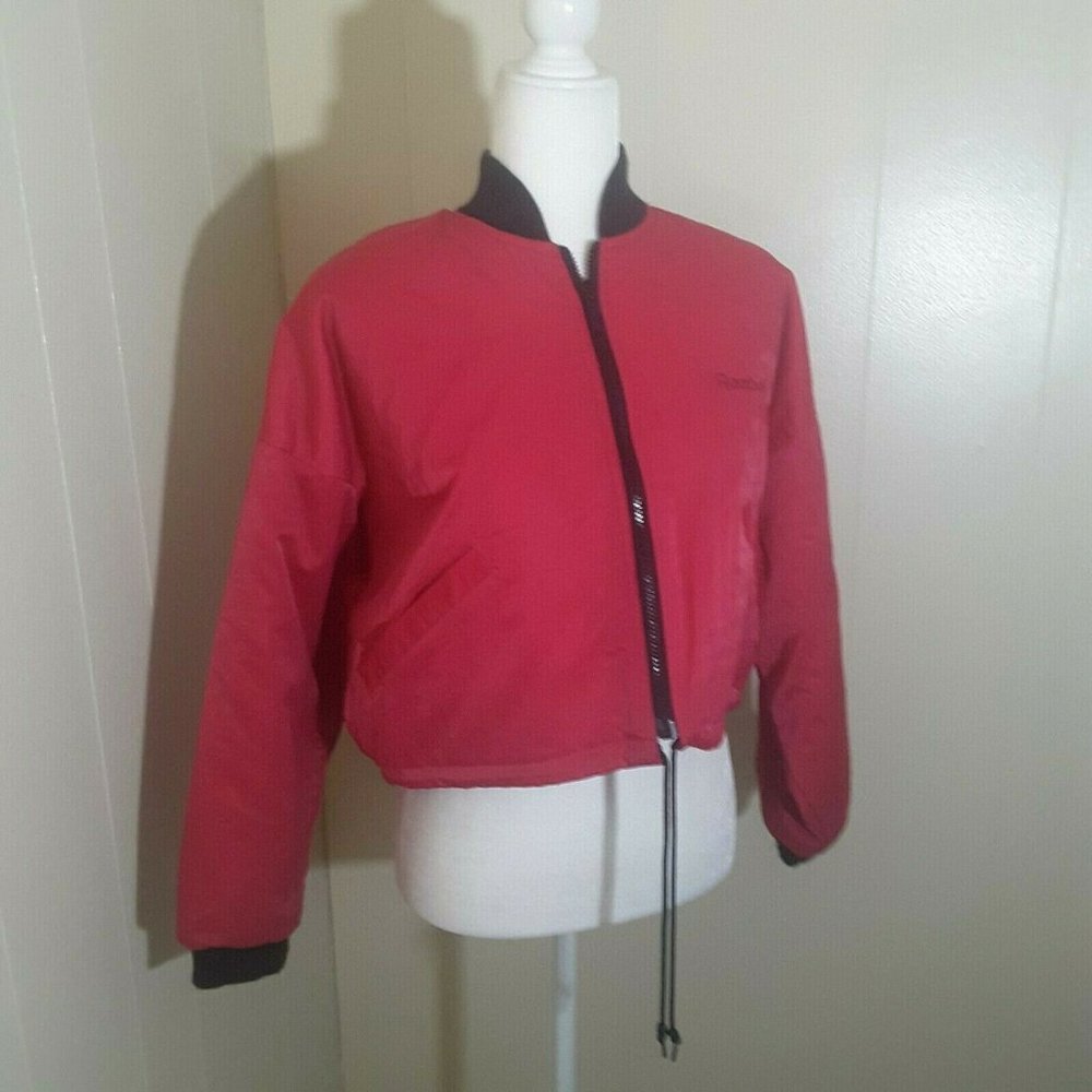 Reebok Sport The Pump Jacket Size S/M Pink Black